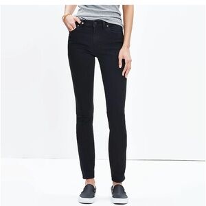 Madewell 9” high rise skinny ankle Pete black denim jeans 30S